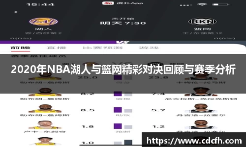 2020年NBA湖人与篮网精彩对决回顾与赛季分析